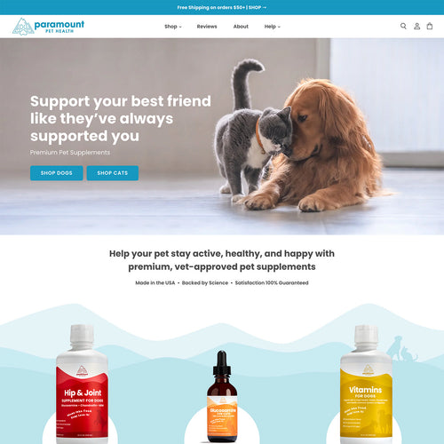 Paramount Pet Health - Shopify Website Design